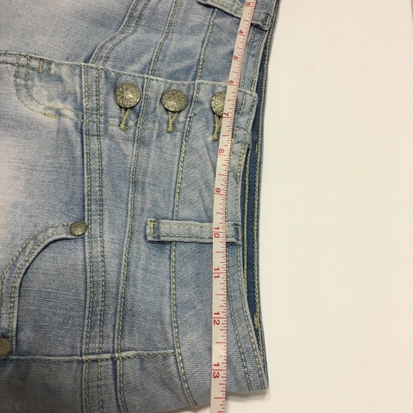 Blue spice Juniors sz 1/2 High rise shorts denim - Picture 2 of 6